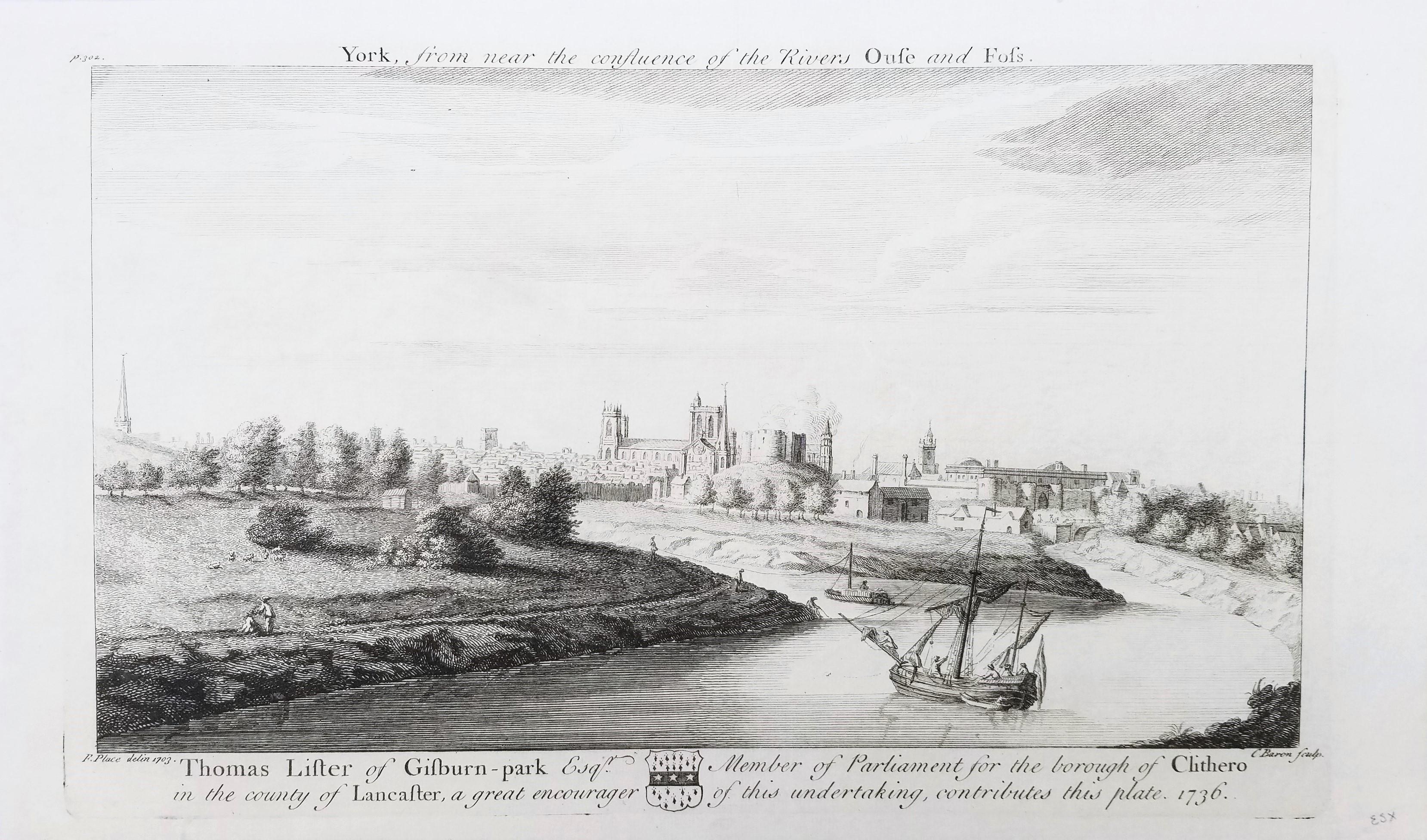 York, from near the Confluence of the Rivers Ouse and Foss /// Francis Drake Art For Sale 1