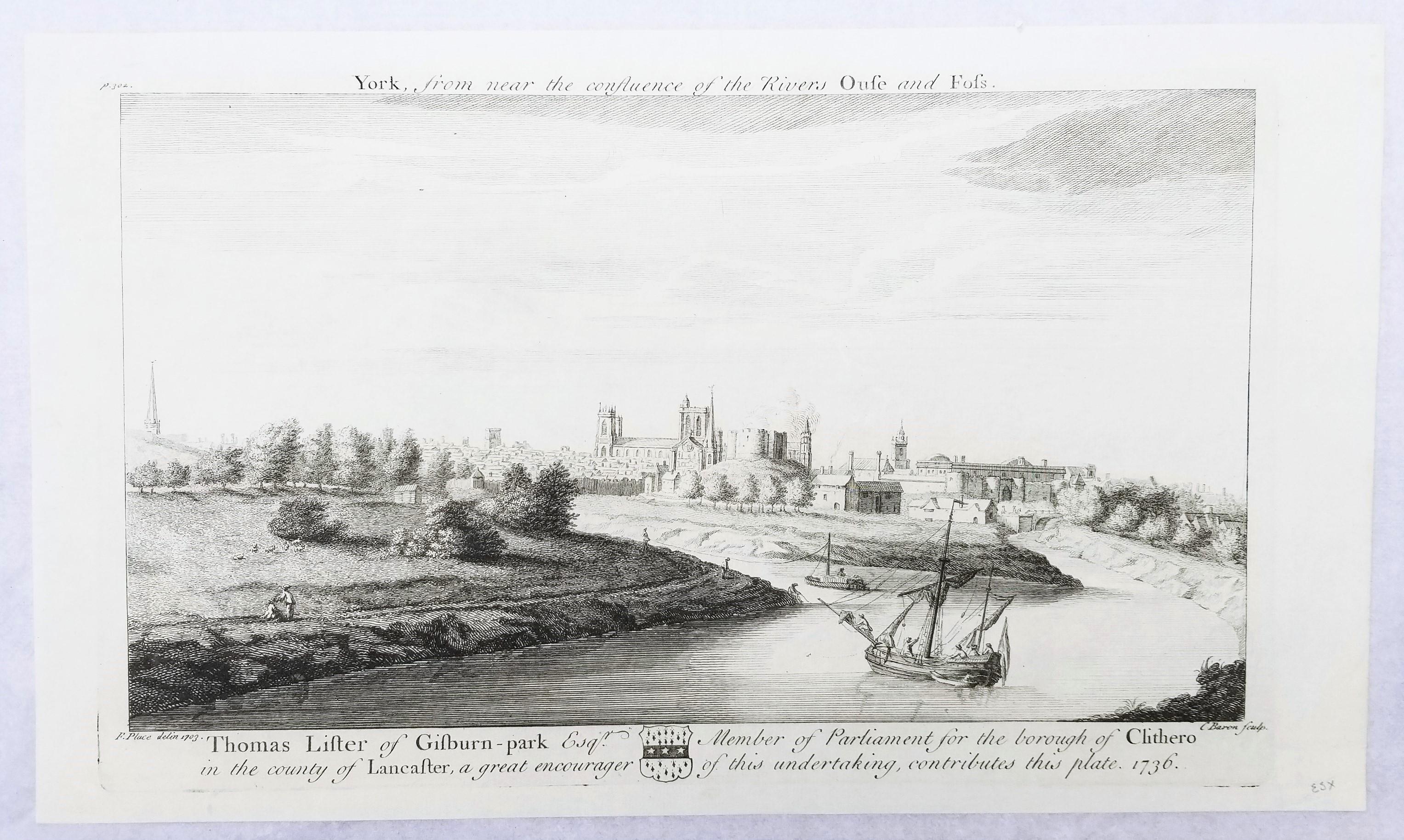 York, from near the Confluence of the Rivers Ouse and Foss /// Francis Drake Art For Sale 2