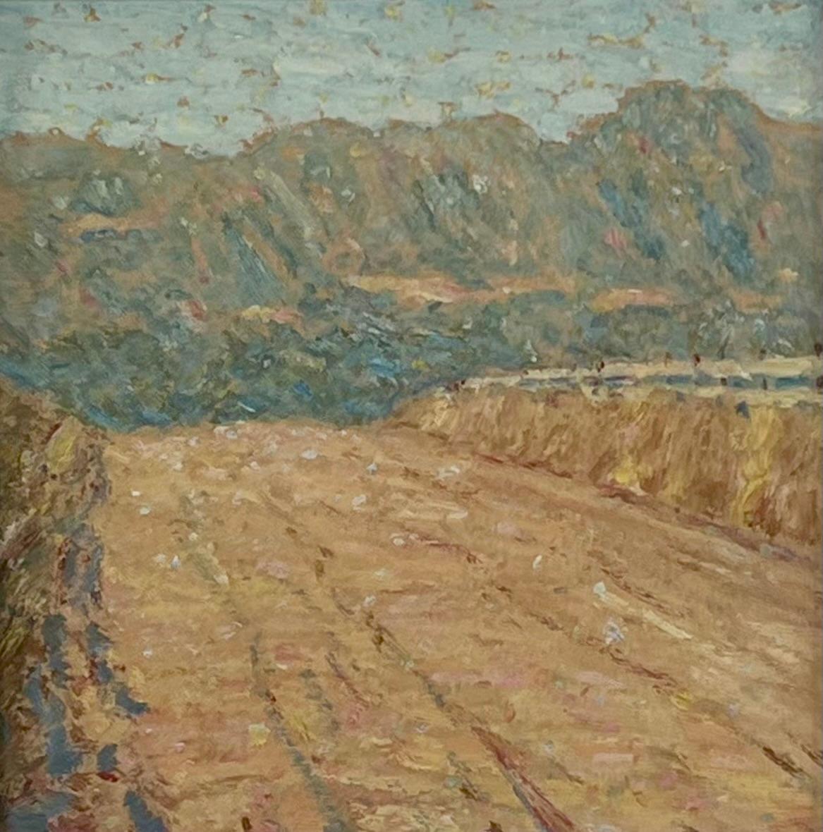 Dirt Road, Santa Ynez Mountains, Santa Barbara Landscape Plein Air Impressionist - Painting by Francis Draper Jr.