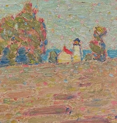 Point Conception Lighthouse Santa Barbara California Plein Air Colorful #0-51