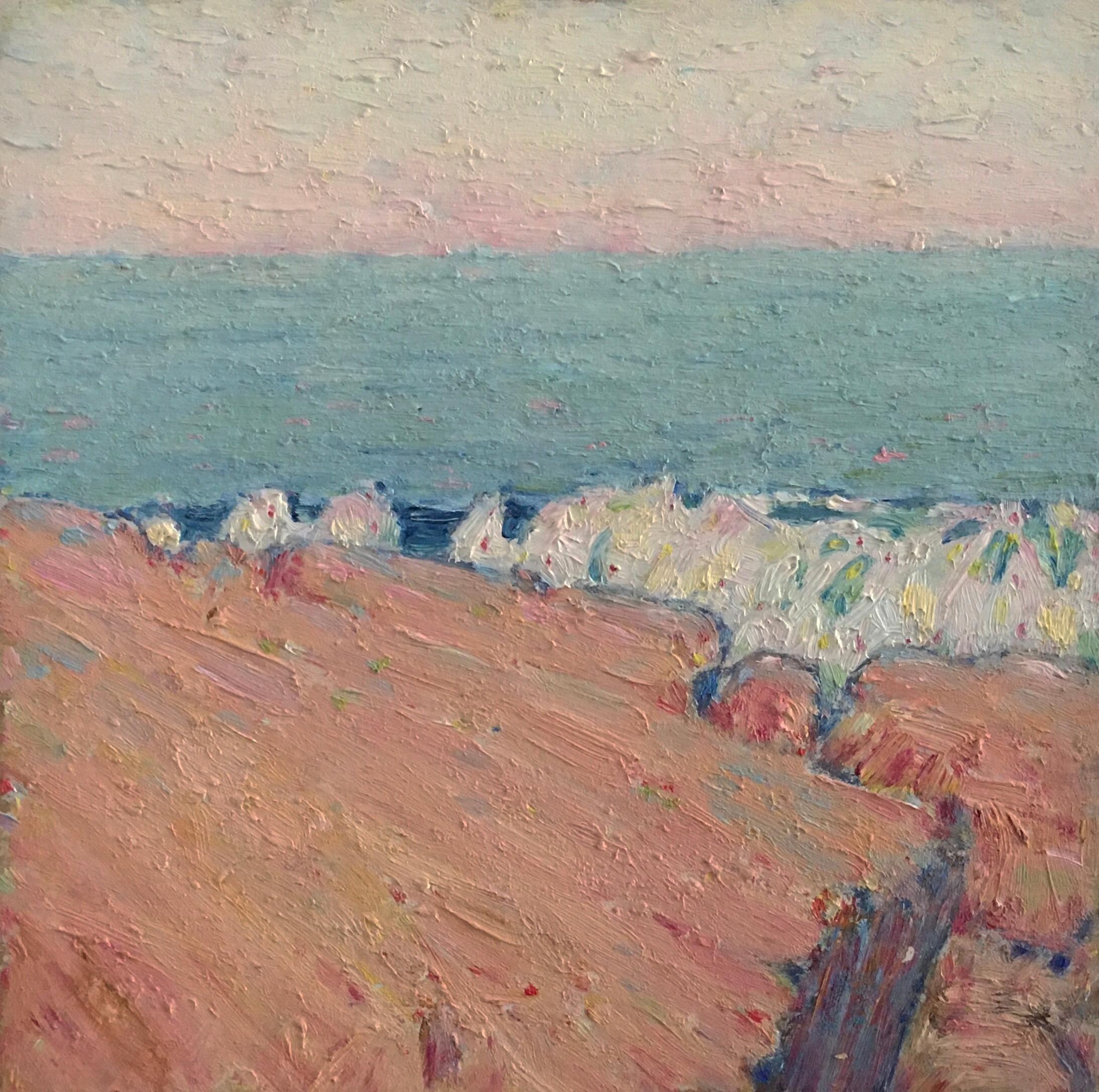Santa Barbara California Escena costera oceánica Plein Air Olas Impresionista #0-90 - Painting impresionista estadounidense de Francis Draper Jr.