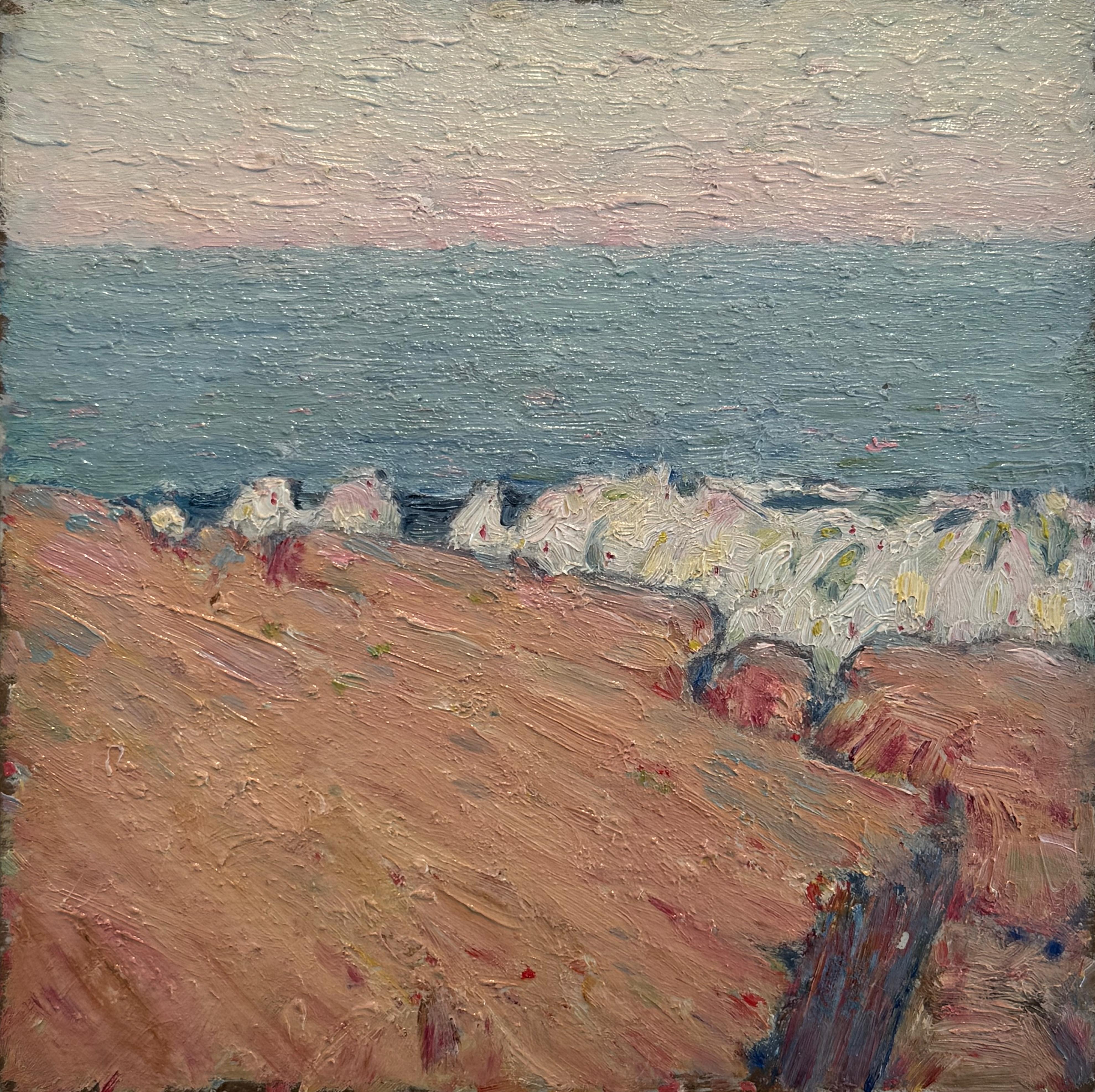 Santa Barbara California Coastal Ocean Scene, Plein Air Waves, Impressionist #0-90