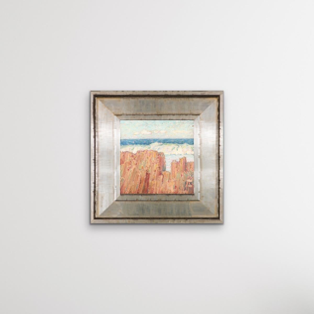 Impressionistische Plein Air-Szene von Santa Barbara, Kalifornien, Ozeanwellen #0-99 im Angebot 1