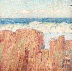 Santa Barbara California Ocean Waves Coastal Scene Impressionist Plein Air #0-99