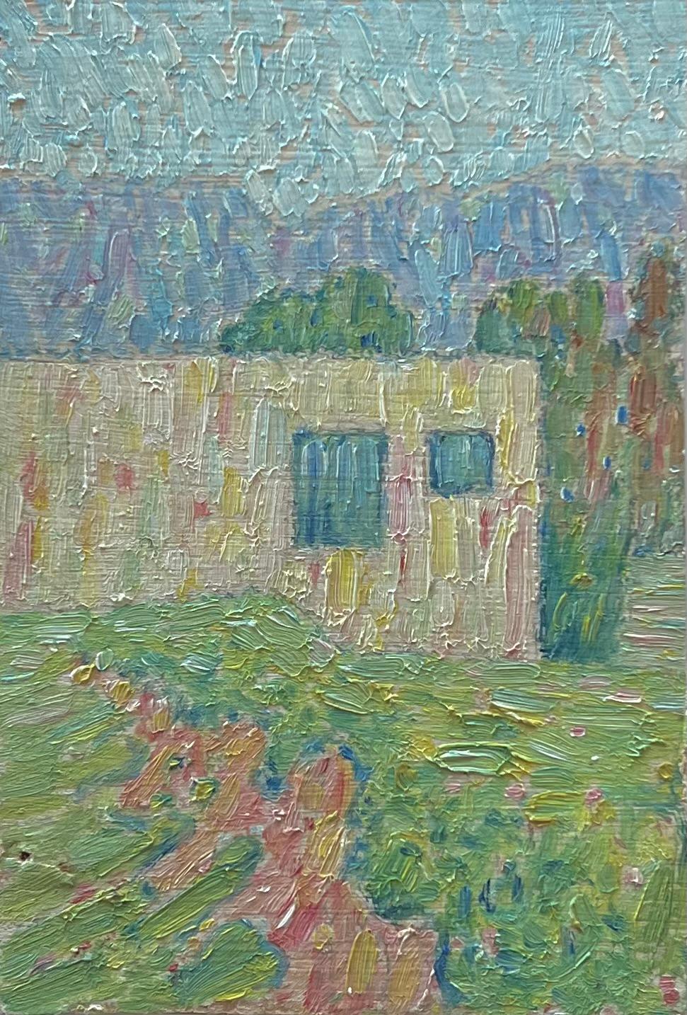 Santa Barbara Kalifornien Plein Air Landschaft Adobe House Mountain Bunte #0-94