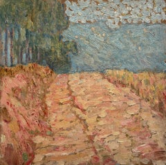 FRANCIS DRAPER Santa Barbara Calif Paisaje Plein Air Montañas de Santa Ynez 1922