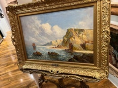 LARGE FINE ANTIQUE 19th CENTURY BY Francis E. Jamieson OLD SCOTTISH OIL PAINTING