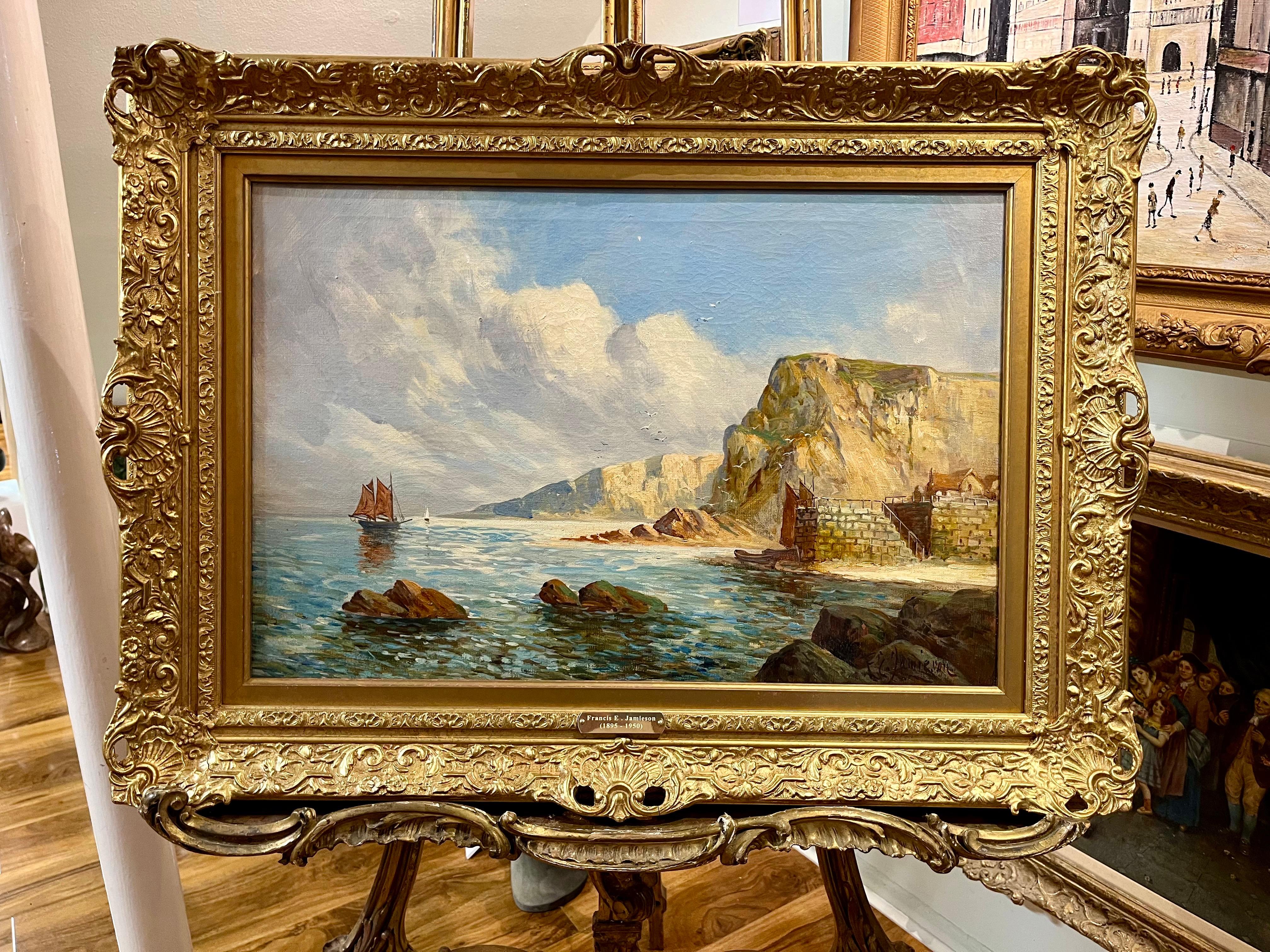 GROSSES FEINES ÖLGEMÄLDE DES 19. JAHRHUNDERTS VON Francis E. Jamieson ALTES SCHOTTISCHES ÖLGEMÄLDE (Realismus), Painting, von francis E Jamieson