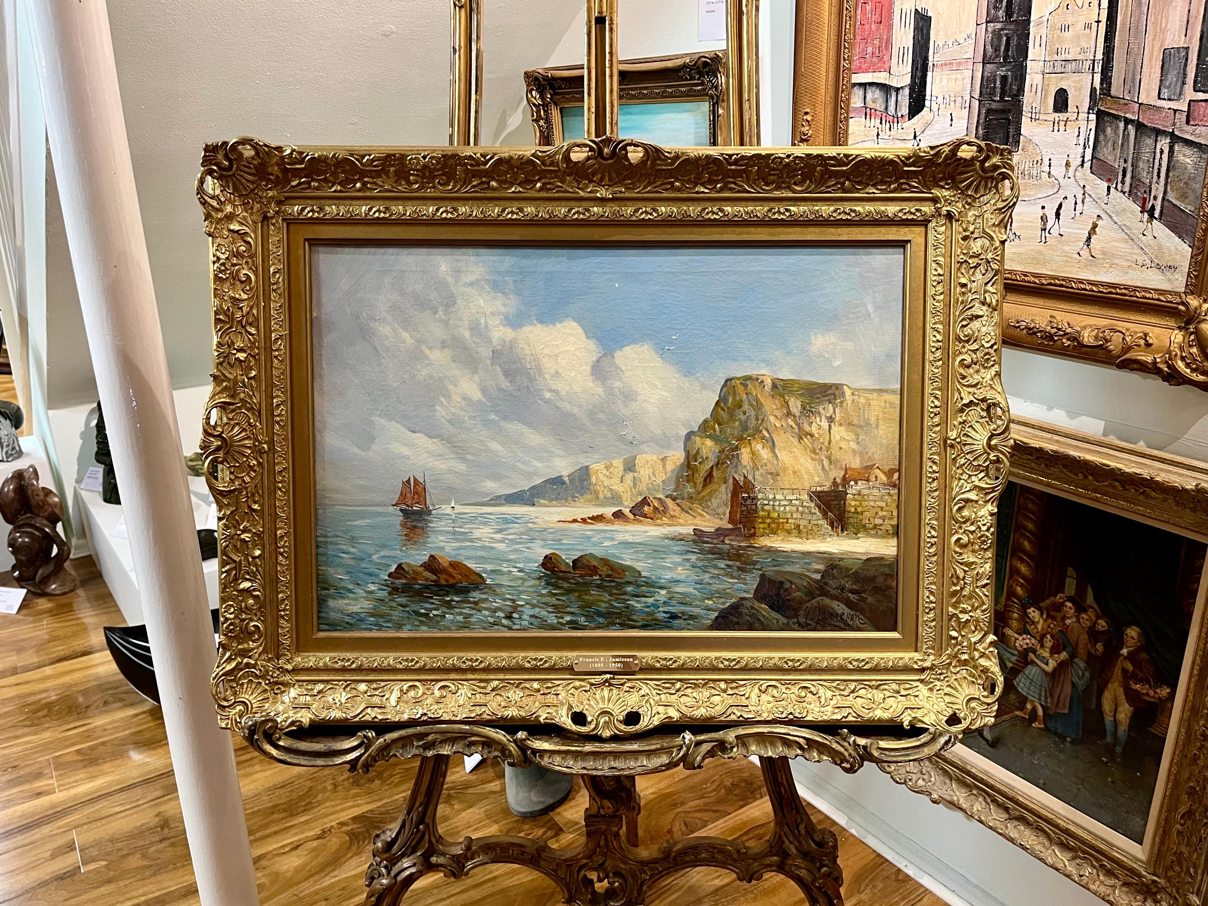 GROSSES FEINES ÖLGEMÄLDE DES 19. JAHRHUNDERTS VON Francis E. Jamieson ALTES SCHOTTISCHES ÖLGEMÄLDE (Braun), Landscape Painting, von francis E Jamieson