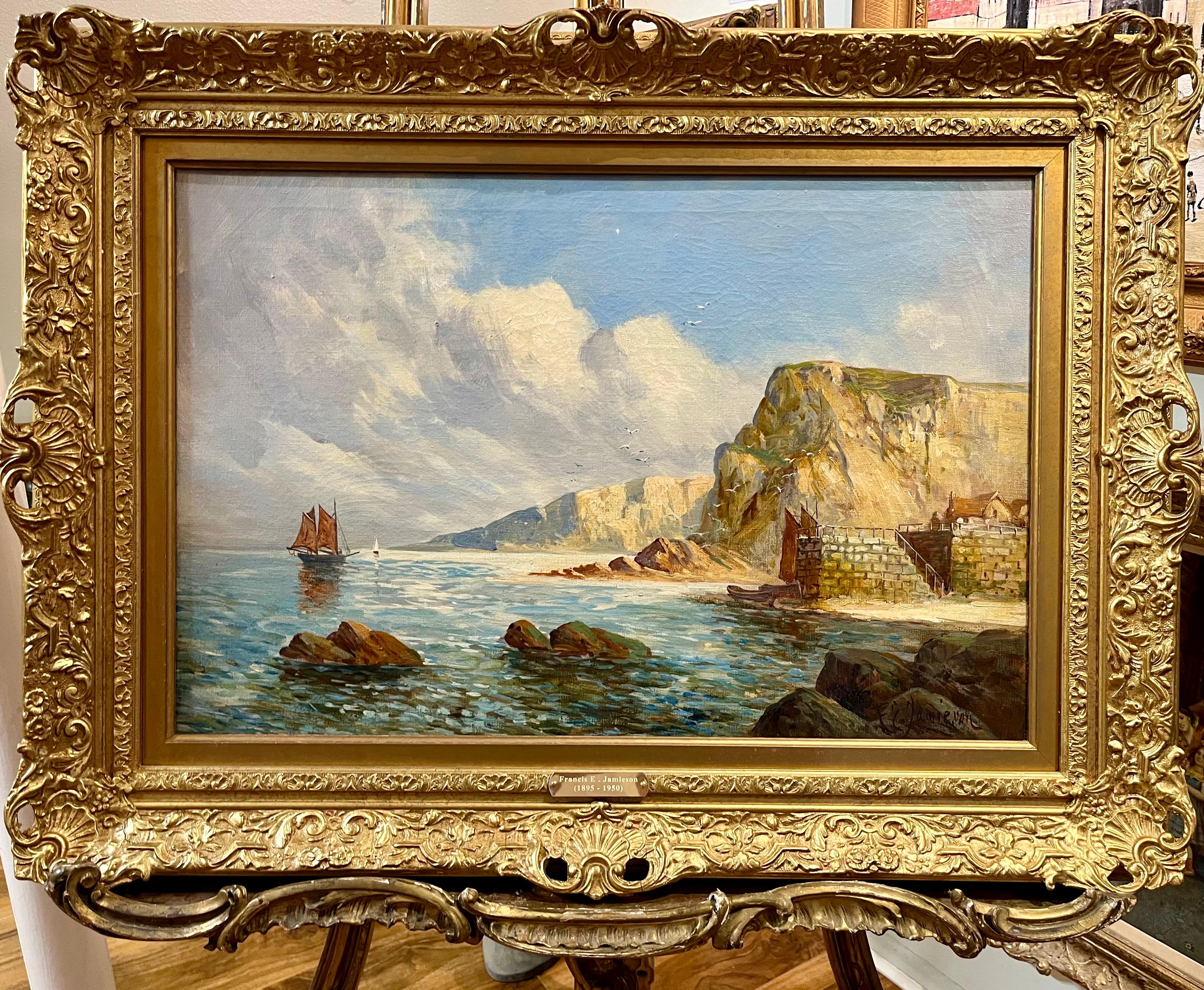 francis E Jamieson Landscape Painting – GROSSES FEINES ÖLGEMÄLDE DES 19. JAHRHUNDERTS VON Francis E. Jamieson ALTES SCHOTTISCHES ÖLGEMÄLDE