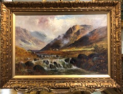 LARGE FINE ANTIQUE 19th CENTURY BY Francis E. Jamieson OLD SCOTTISH OIL PAINTING