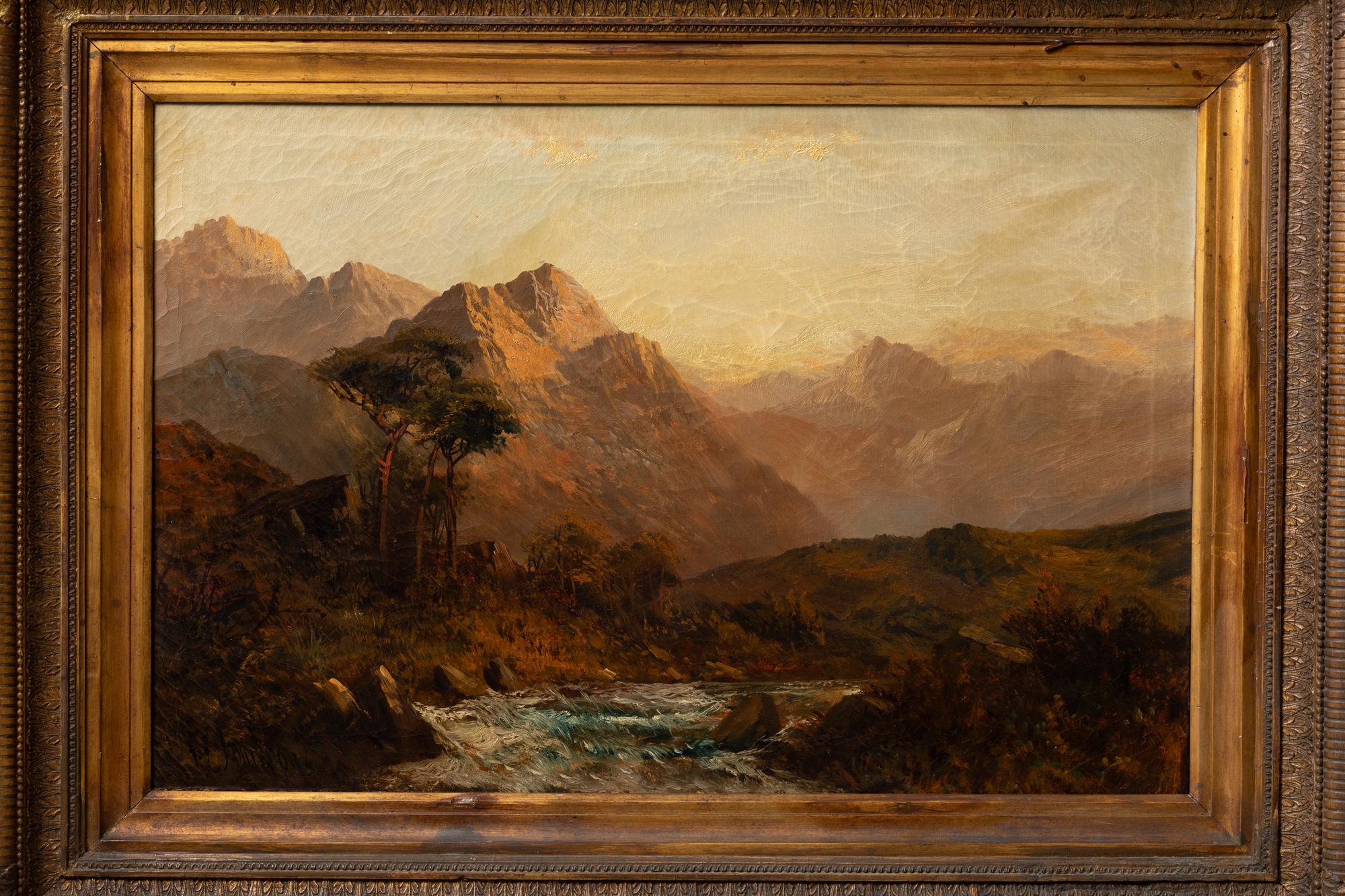 Scozzese Francis E. Jamieson (1895 - 1950) Olio su tela raffigurante un paesaggio scozzese in vendita
