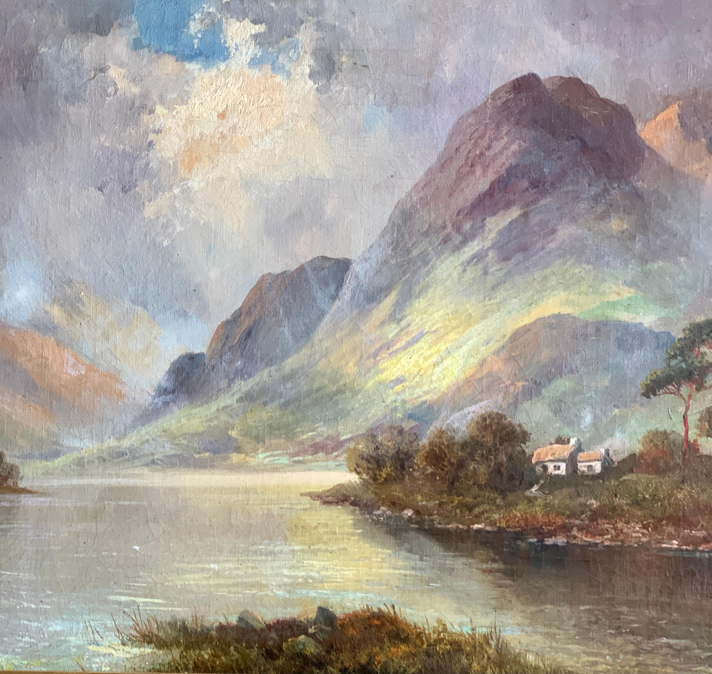 landscape with a sunlit stream