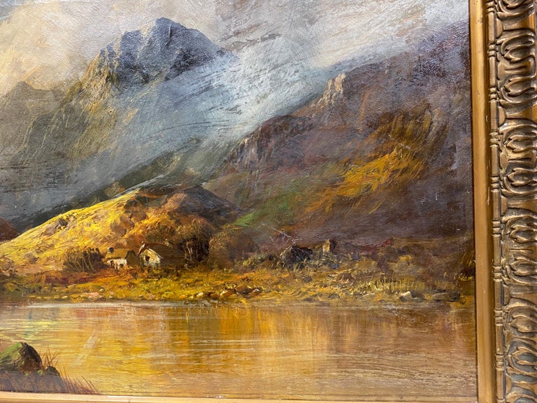 Francis E. Jamieson - Antique Scottish Highlands Oil Painting Misty River  Landscape Perthshire For Sale at 1stDibs