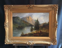 Ballachulish, Antique Scottish Highlands Loch Scene Oil Painting, Signed