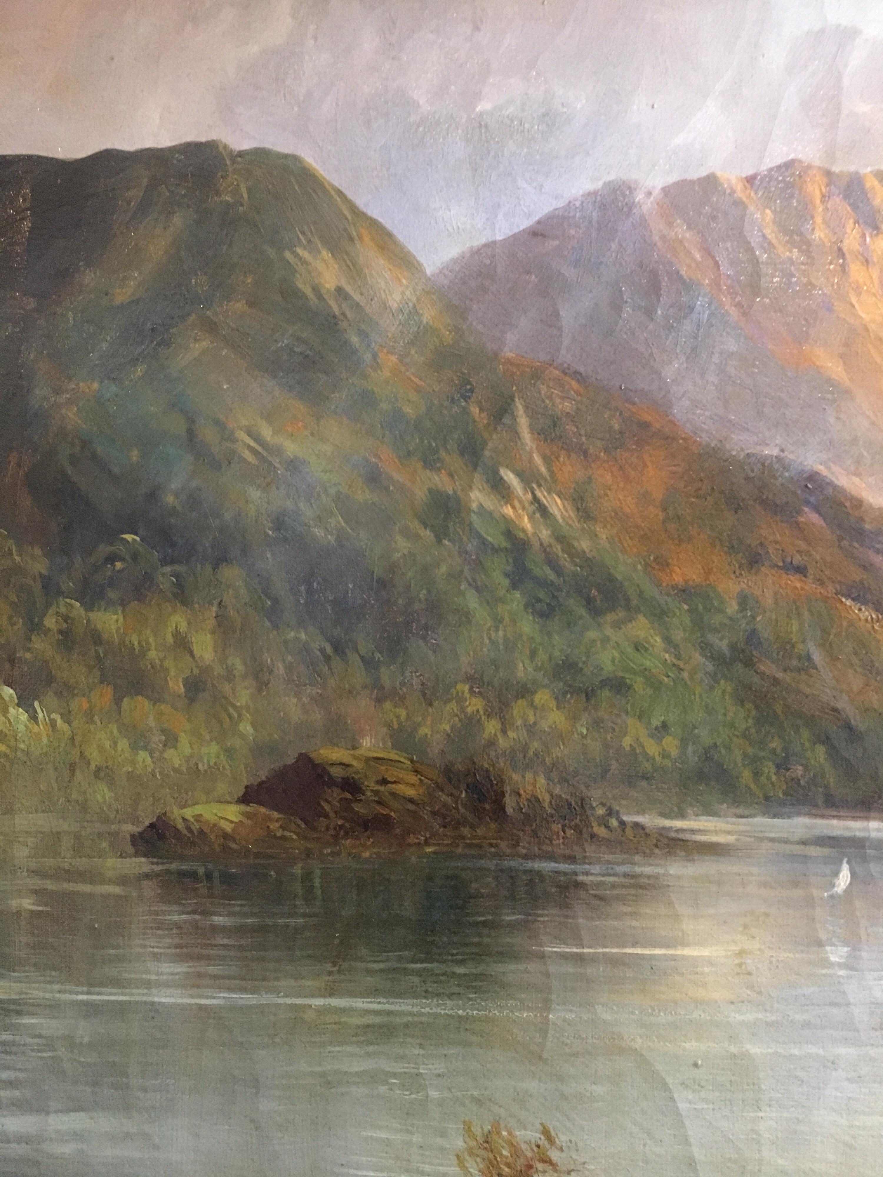 Ballachulish, Antique Scottish Oil Painting, Signed
by F. E. Jamieson (British 1895-1950)
Signed on the lower right hand corner
oil painting on canvas, framed
Framed size: 25 x 33 inches

Fine quality antique oil painting by the much admired and