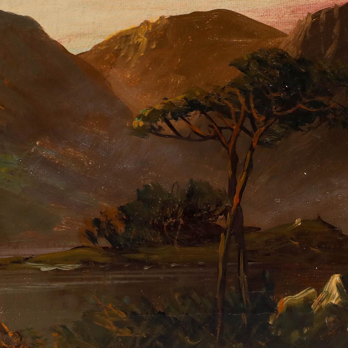 Francis E. Jamieson (1895-1950) - 1926 Huile, Heure dorée sur le Loch en vente 3