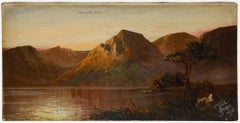 Francis E. Jamieson (1895-1950) - 1926 Huile, Heure dorée sur le Loch
