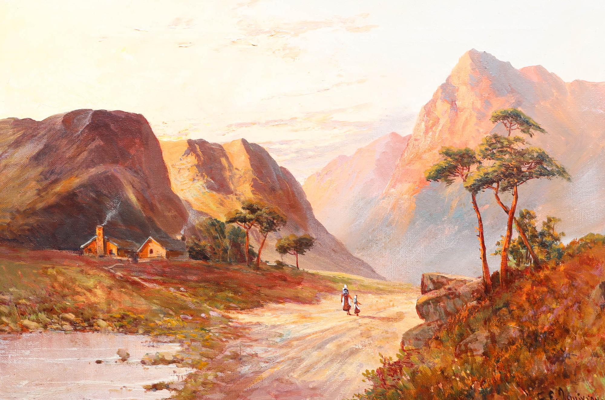 Francis E. Jamieson (1895-1950) - c.1890 Oil, The Pass at Aberglasyn For Sale 1
