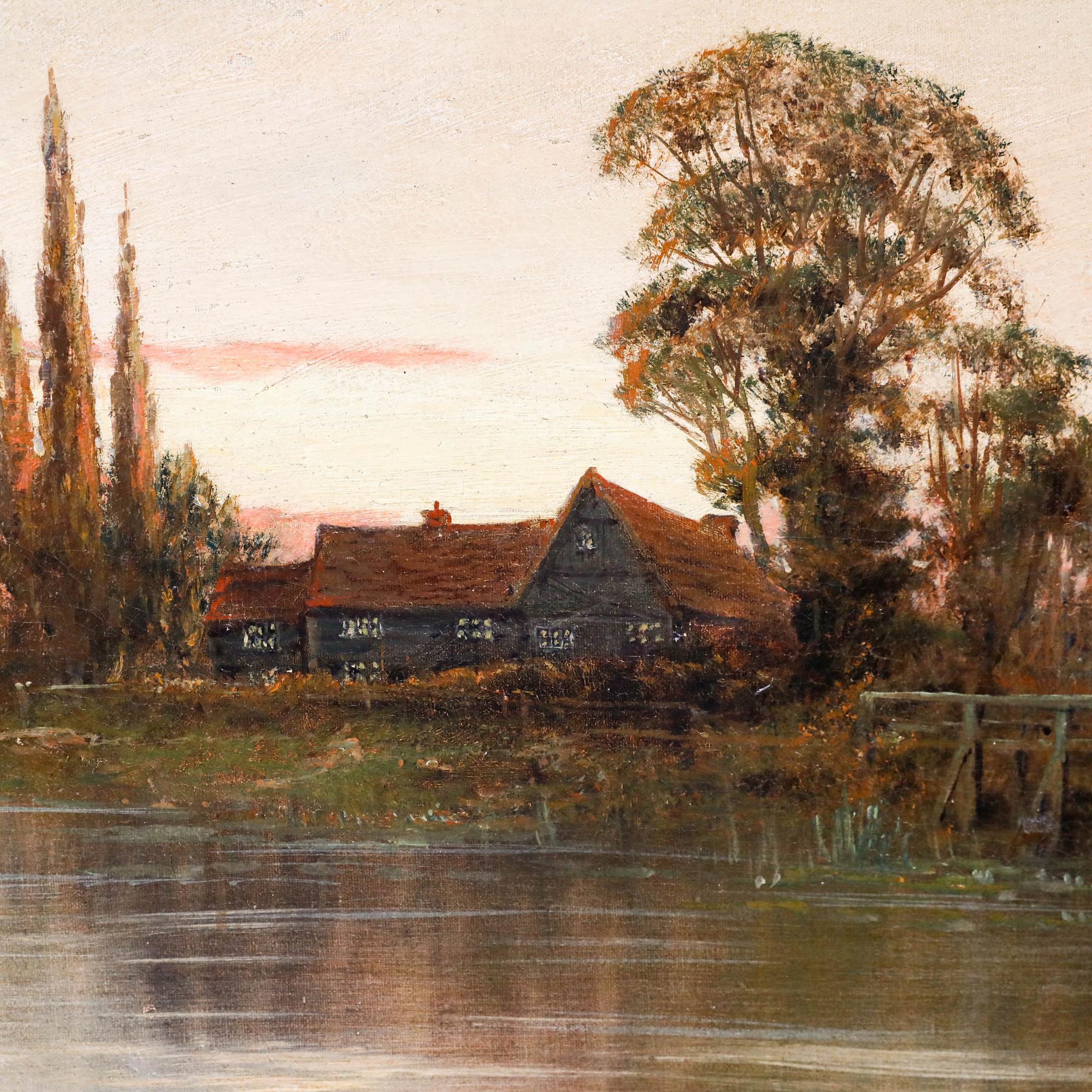 Francis E. Jamieson (1895-1950) - Early 20th Century Oil, Cottage on the River For Sale 3