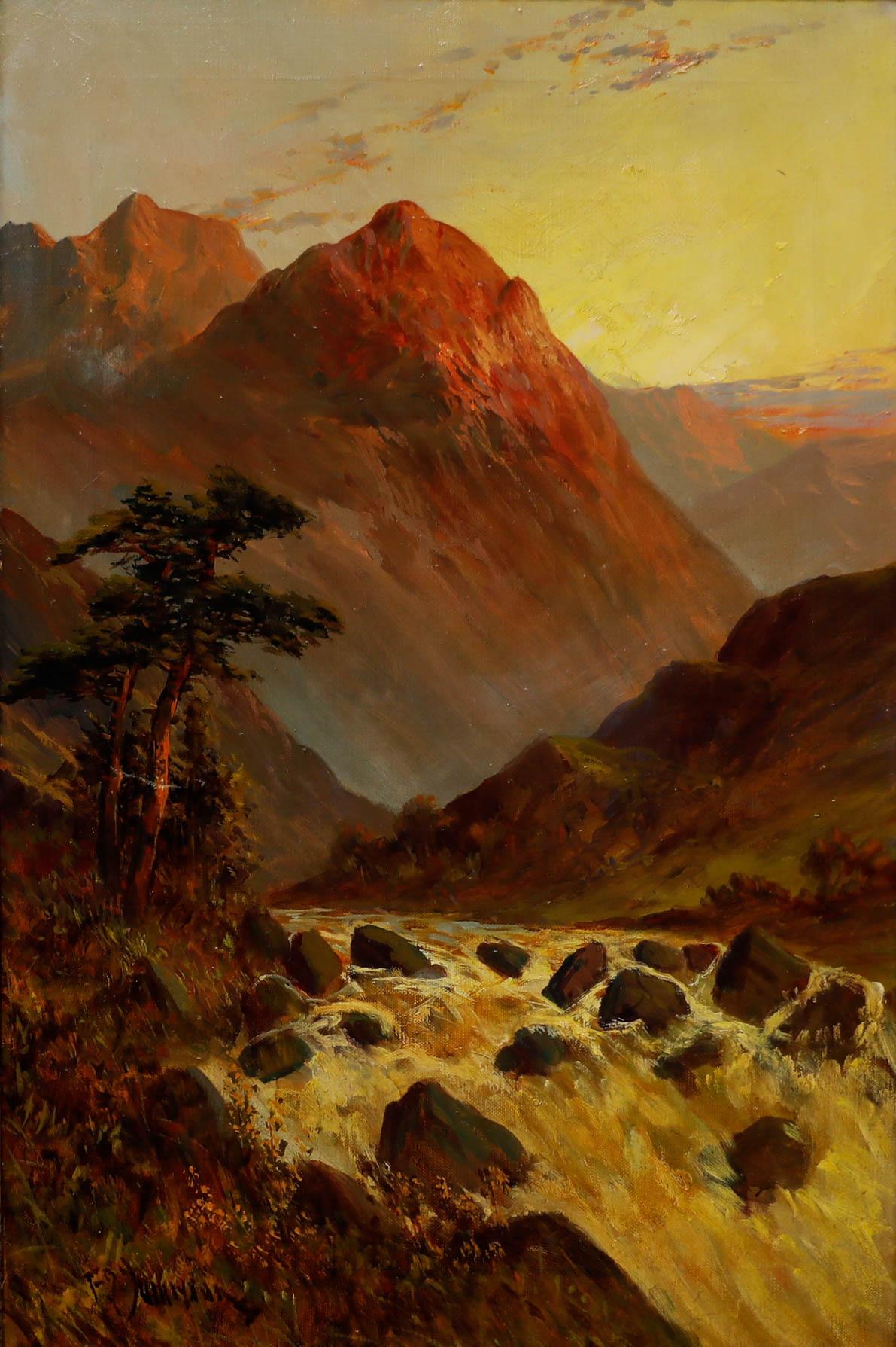 Francis E. Jamieson (1895-1950) - Olio del primo Novecento, Highland River in vendita 1