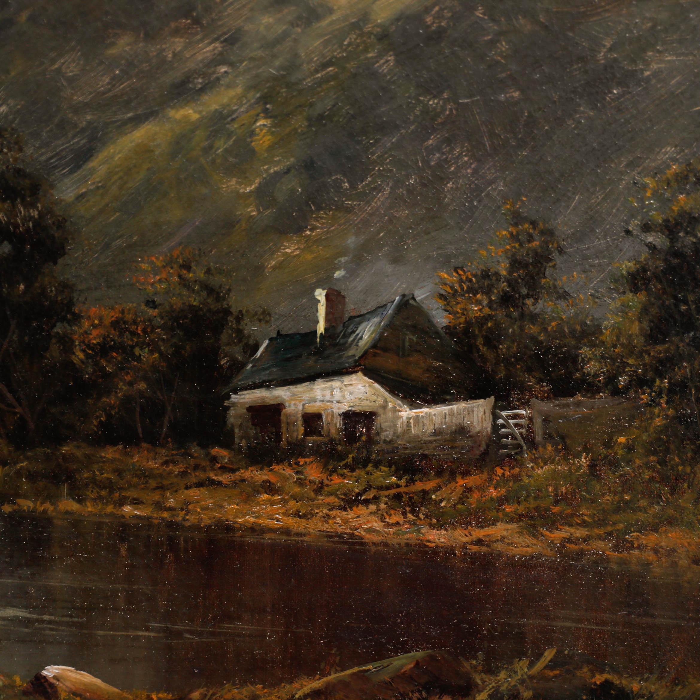 Francis E. Jamieson (1895-1950) - Olio dei primi del Novecento incorniciato, Il fiume Teith 4