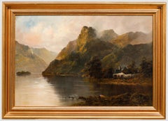 Francis E. Jamieson (1895-1950) - Olio dei primi del Novecento incorniciato, Il fiume Teith