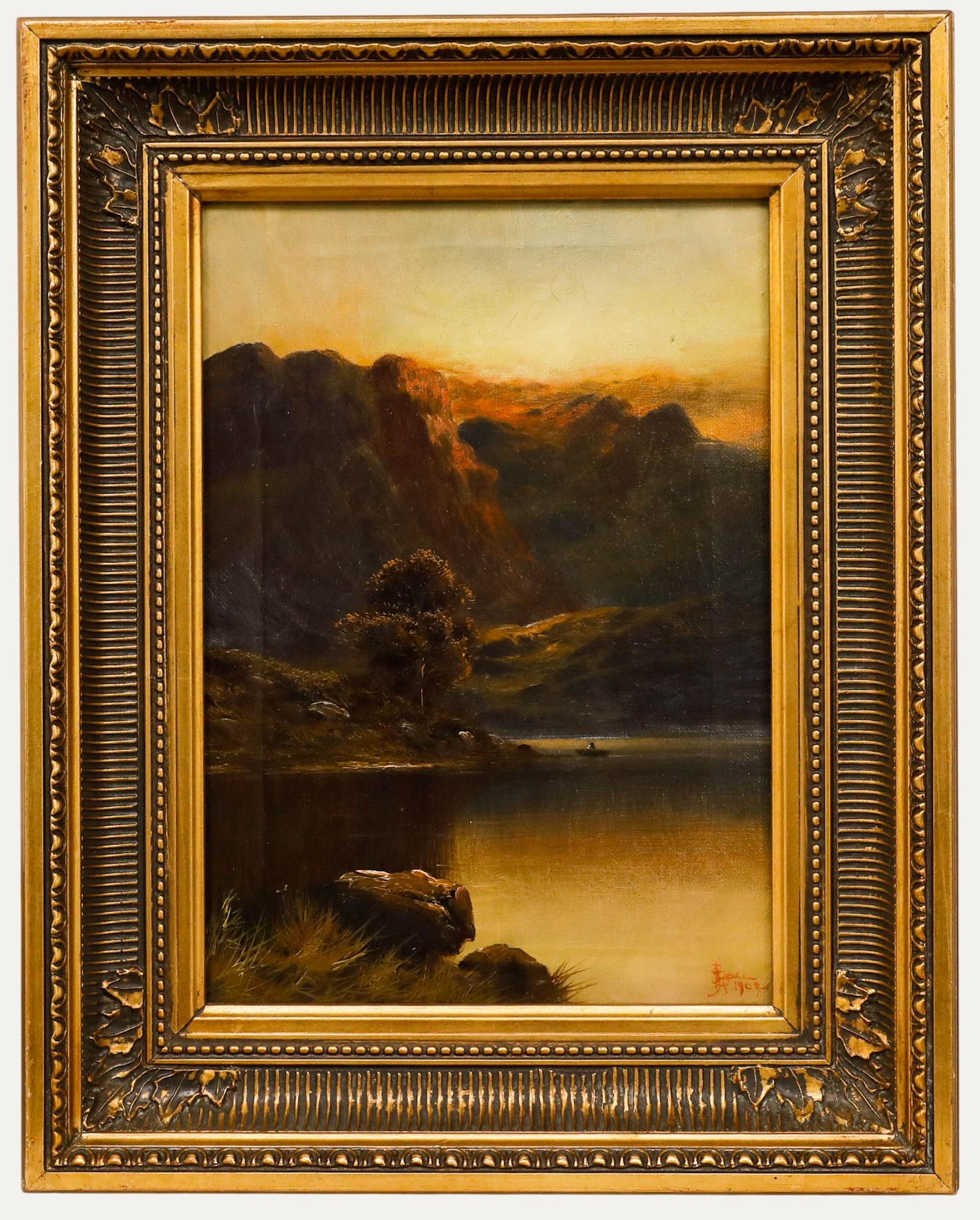 Francis E. Jamieson (1895-1950) - Framed Oil, A Golden Evening, Lochearnhead