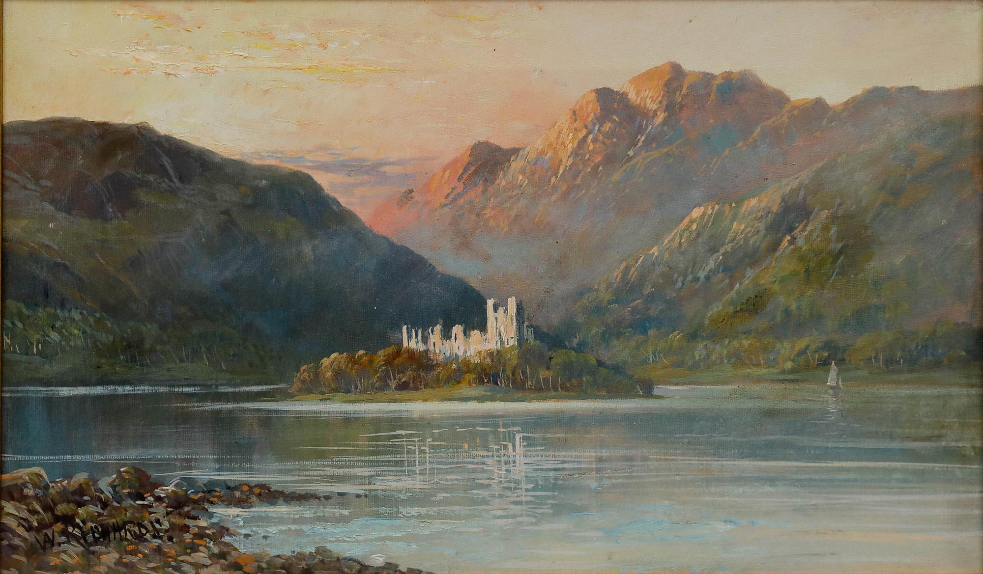 Francis E. Jamieson (1895-1950) - Framed Oil, Loch Awe & Kilcharn Castle For Sale 1