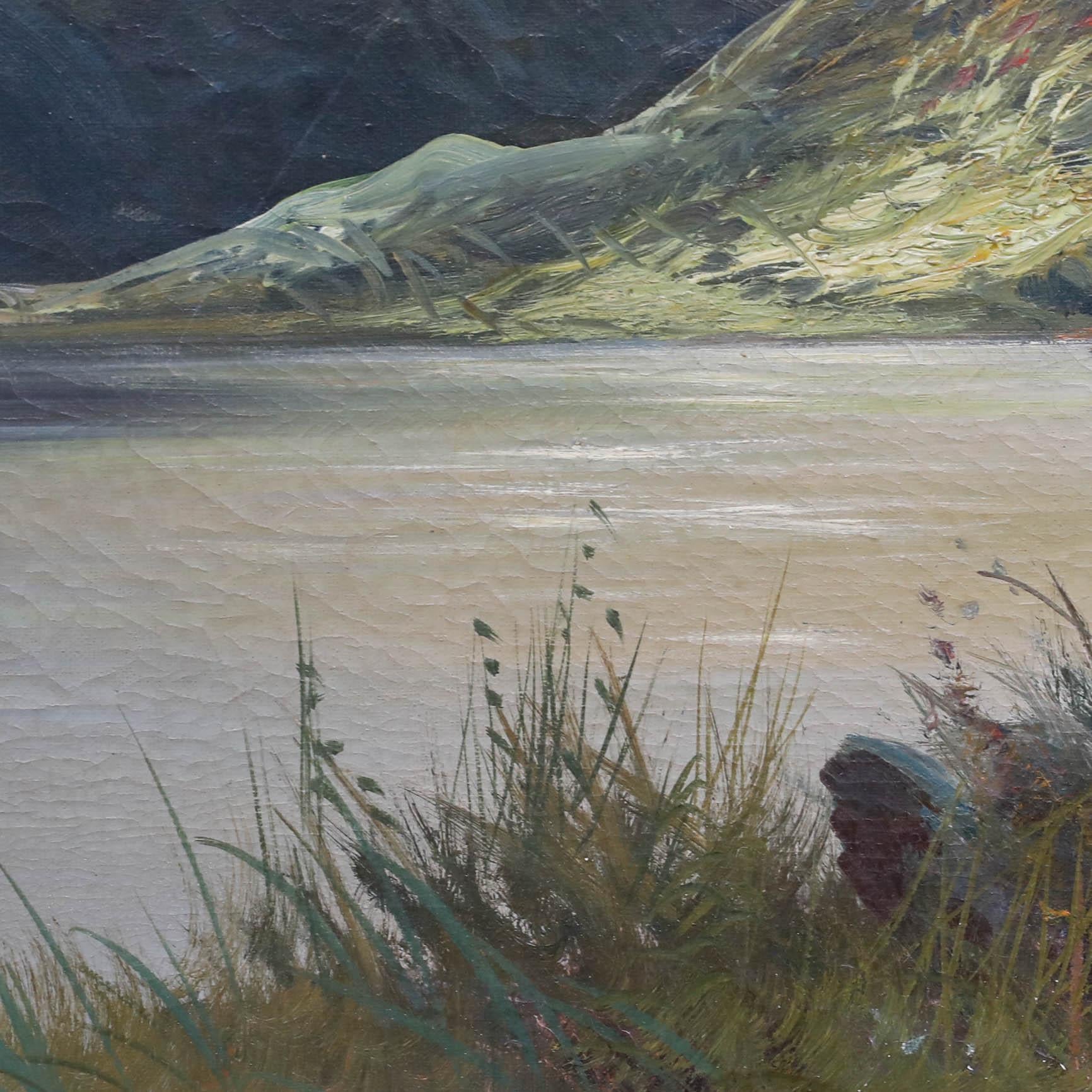 Francis E. Jamieson (1895-1950) - Óleo enmarcado, Pino silvestre junto al lago en venta 2