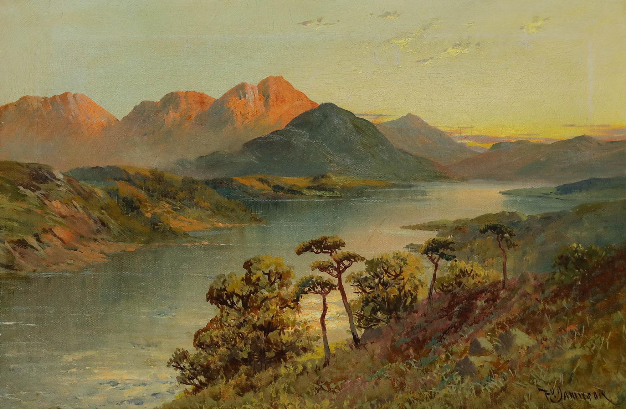 Francis E. Jamieson (1895-1950) - Framed Oil, Sunset on Loch Lomond For Sale 1