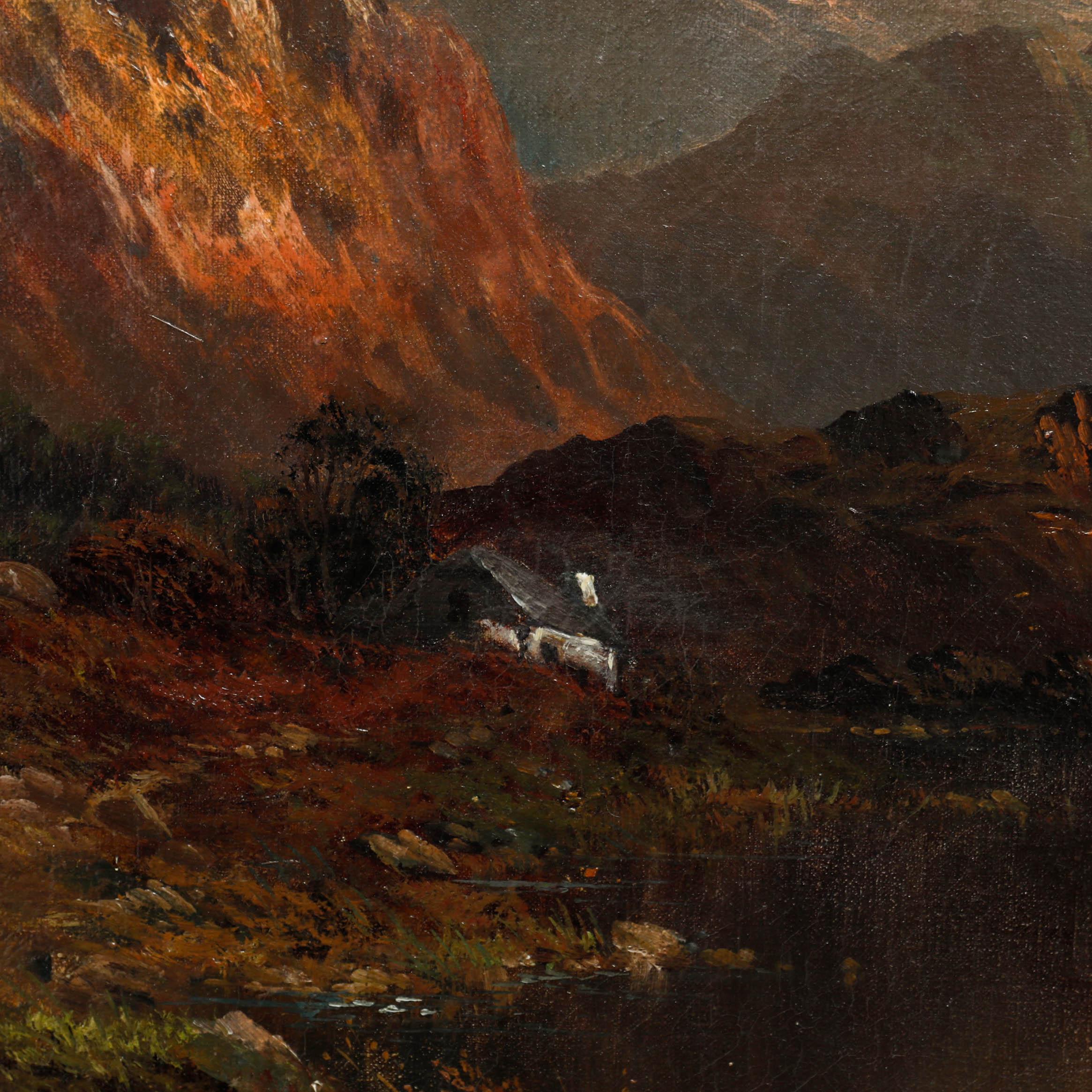 Francis E. Jamieson (1895-1950) - Olio incorniciato, Il lago al tramonto 4