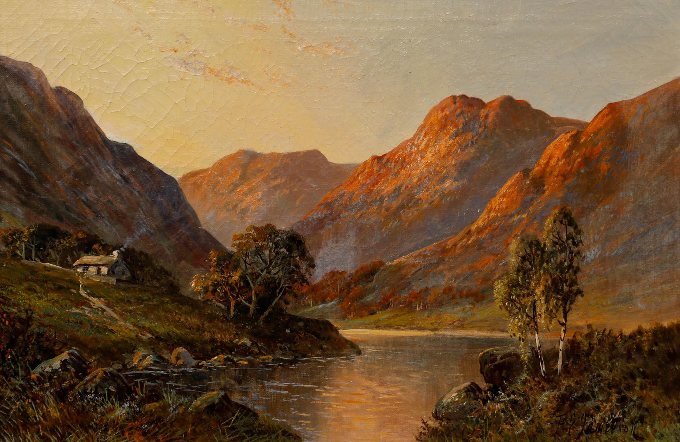 Francis E. Jamieson (1895-1950) - Öl, Cottage On The Highland River 1