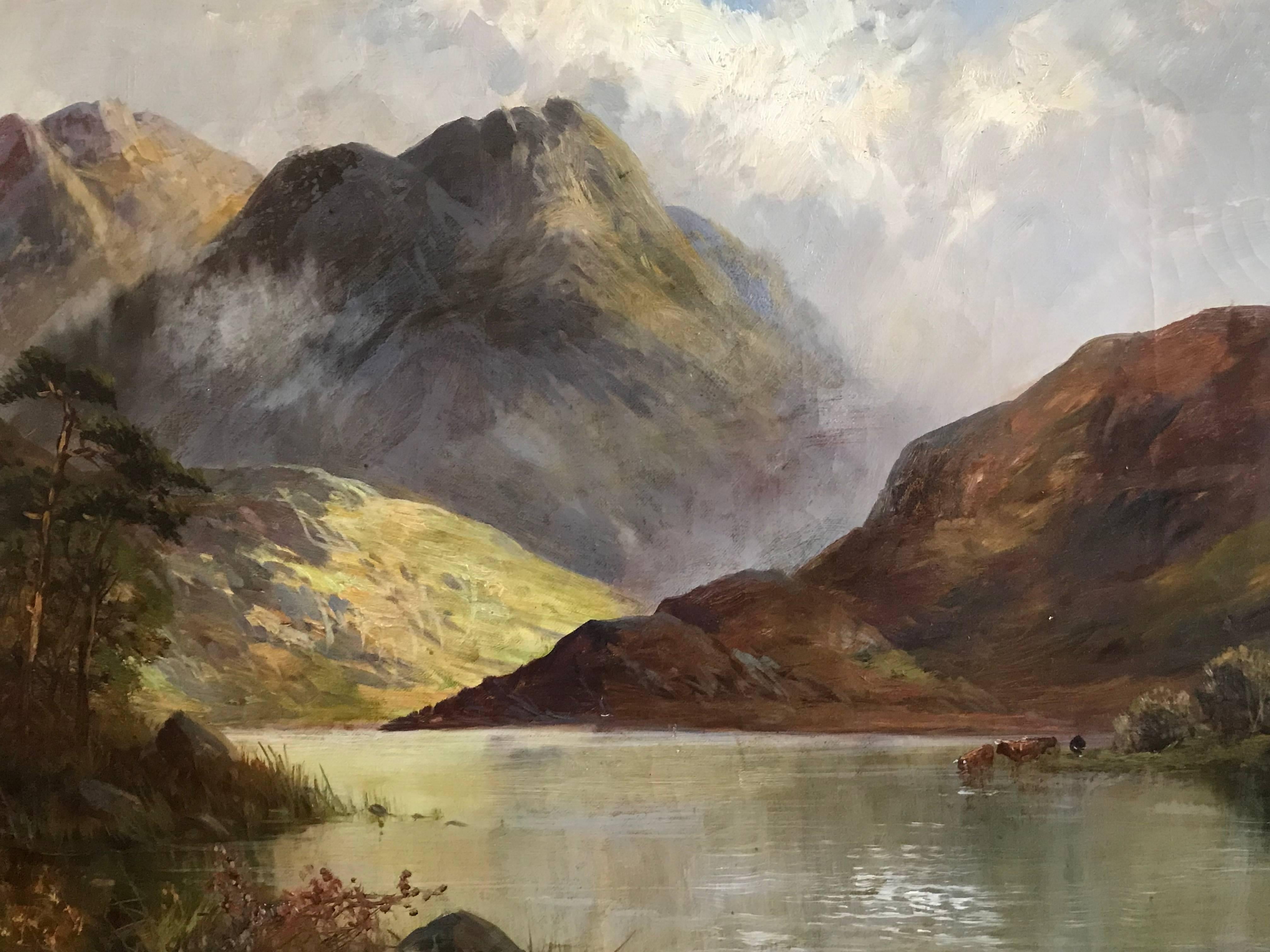 Loch Katrine 1926, Antique Scottish Oil Painting 1