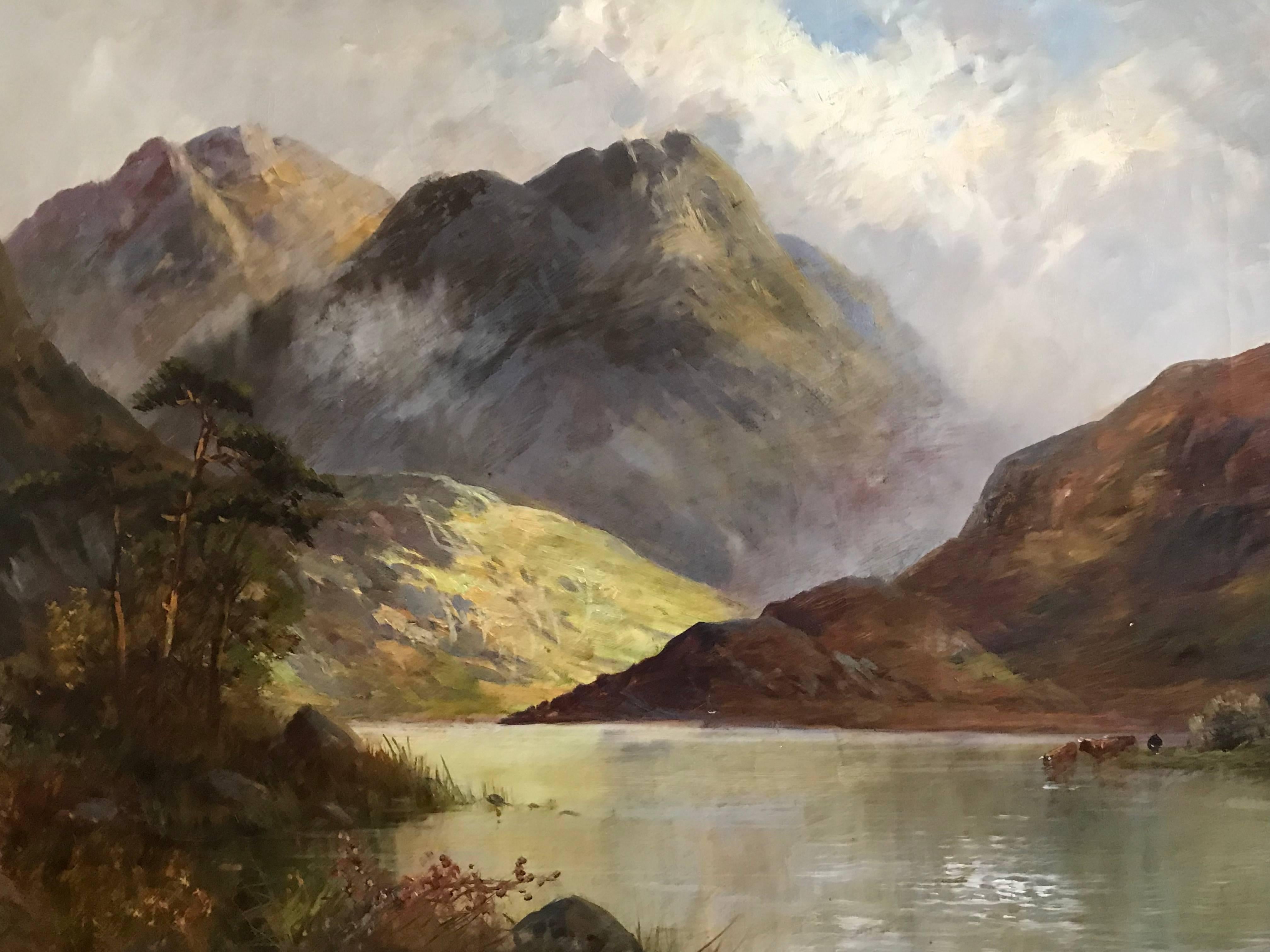 Loch Katrine 1926, Antique Scottish Oil Painting 2