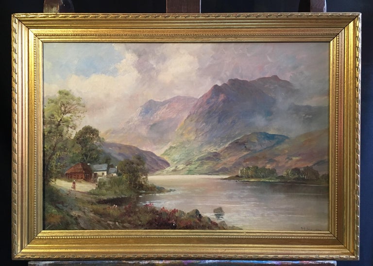 Francis E. Jamieson Loch Katrine, Antique Scottish Oil Painting