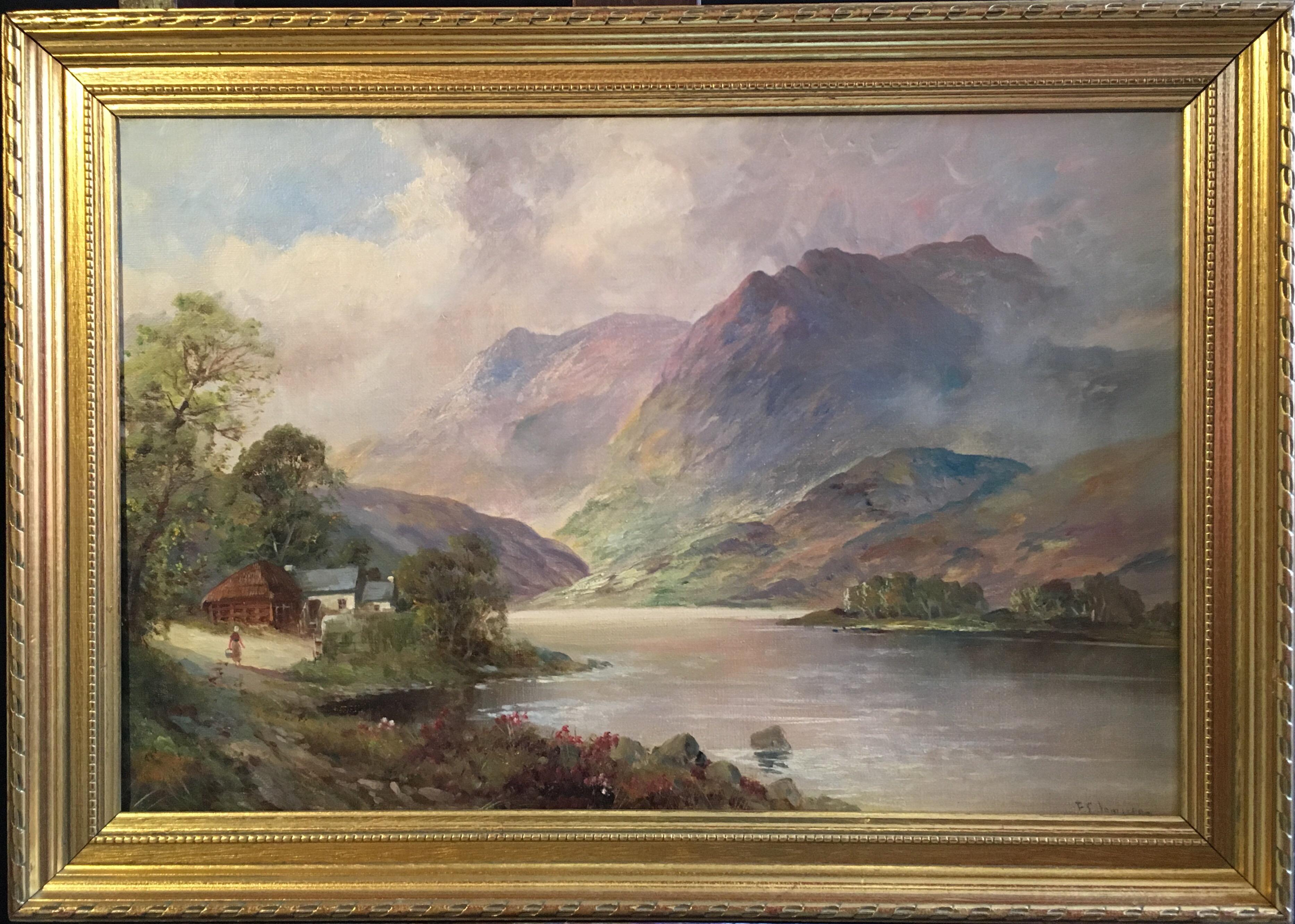 Loch Katrine, Antique Scottish Oil Painting, Signed 3