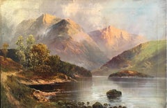 Loch Lomond, Antique Scottish Oil Painting, Signed