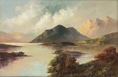 Loch Lomond Large Vintage Scottish Framed Highlands Oil Painting 