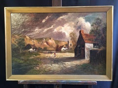 Scottish Cliffside, Antique Oil Painting, Signed