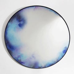 PETITE FRITURE Francis, Extra-large Mirror, Blue and Violet Watercolor