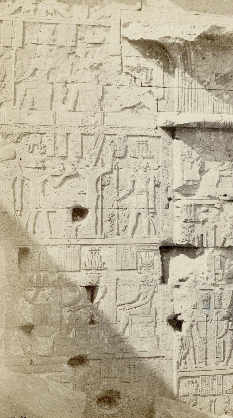 Doorway in the Temple of Kalabshe, Nubia - Romantic Photograph by Francis Frith