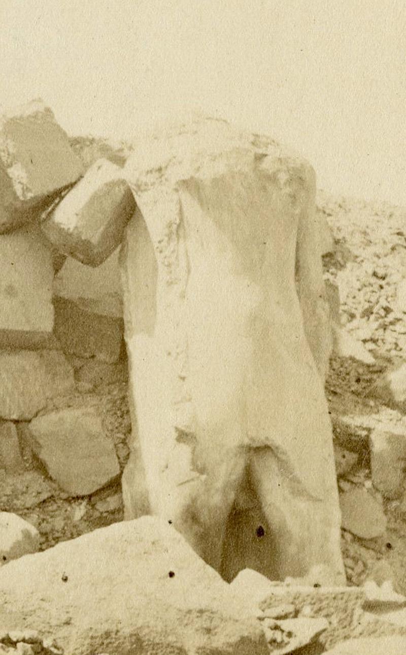 Granite Pylon, Karnac - Beige Landscape Photograph by Francis Frith