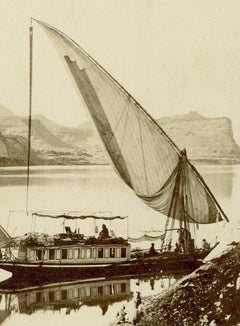 Reisende mit Boot in Ibrim