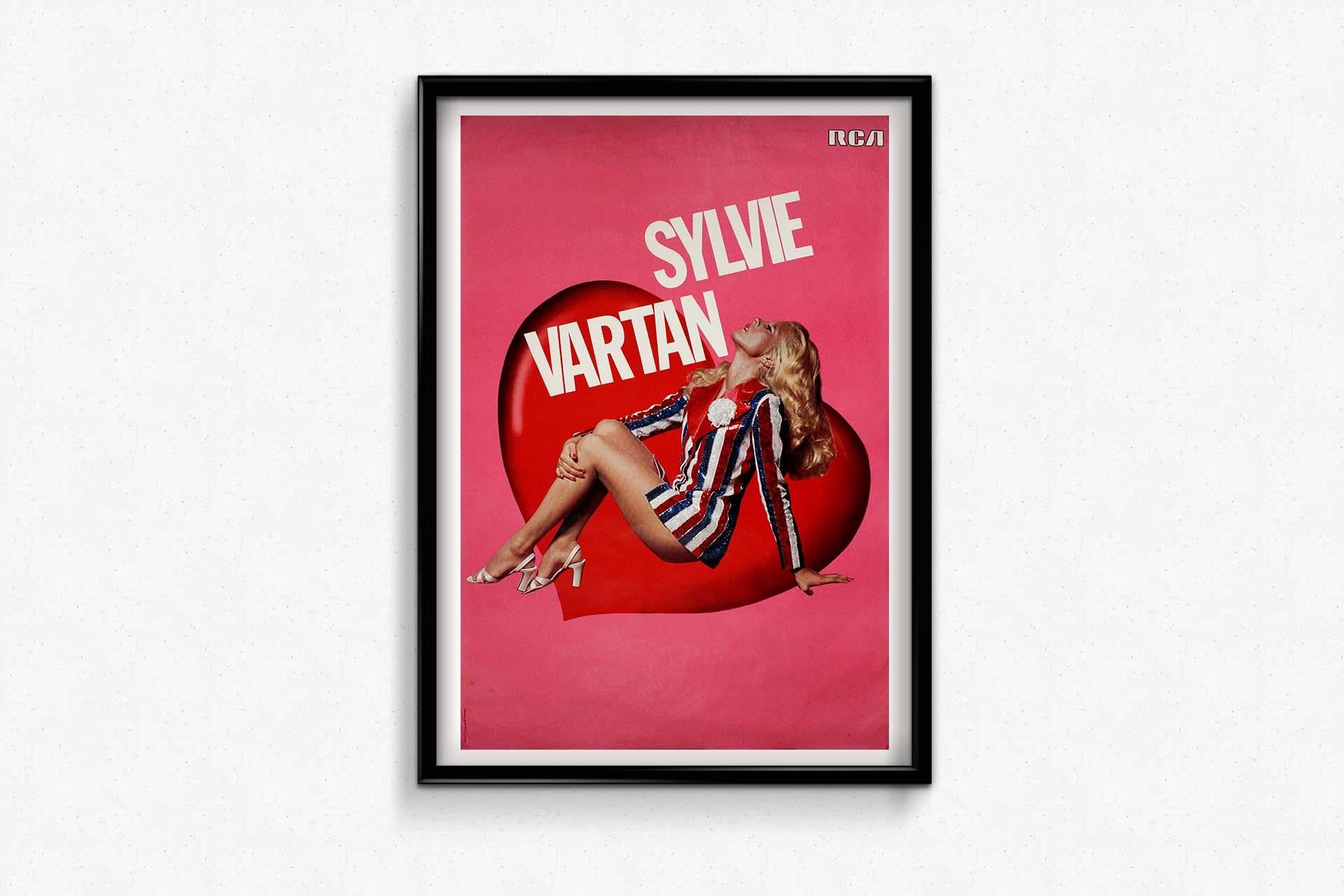 1975 original poster featuring Sylvie Vartan, by Francis Goldstein for RCA For Sale 1