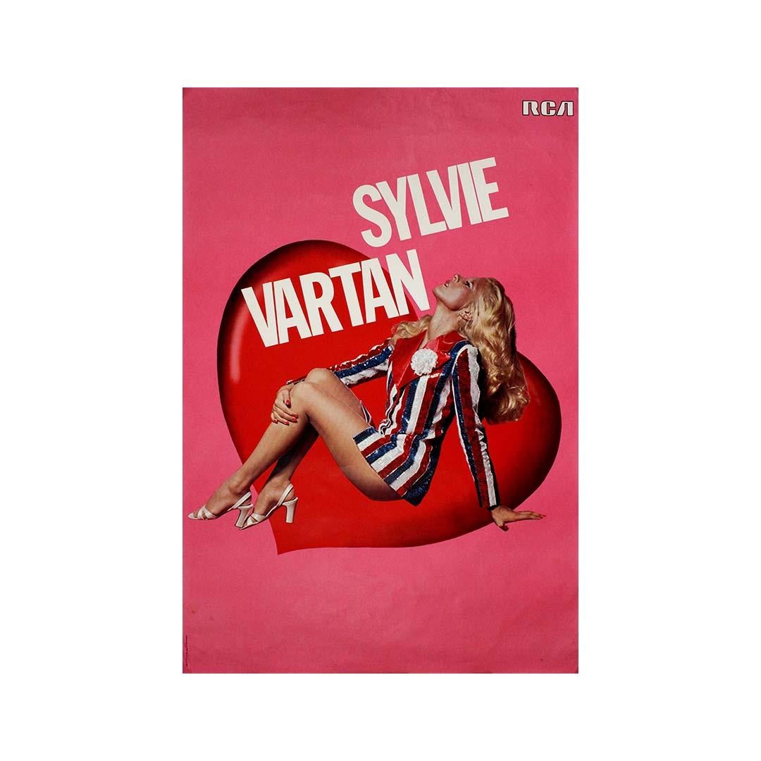 1975 original poster featuring Sylvie Vartan, by Francis Goldstein for RCA For Sale 3
