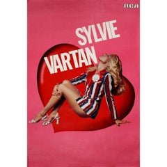 Retro 1975 original poster featuring Sylvie Vartan, by Francis Goldstein for RCA