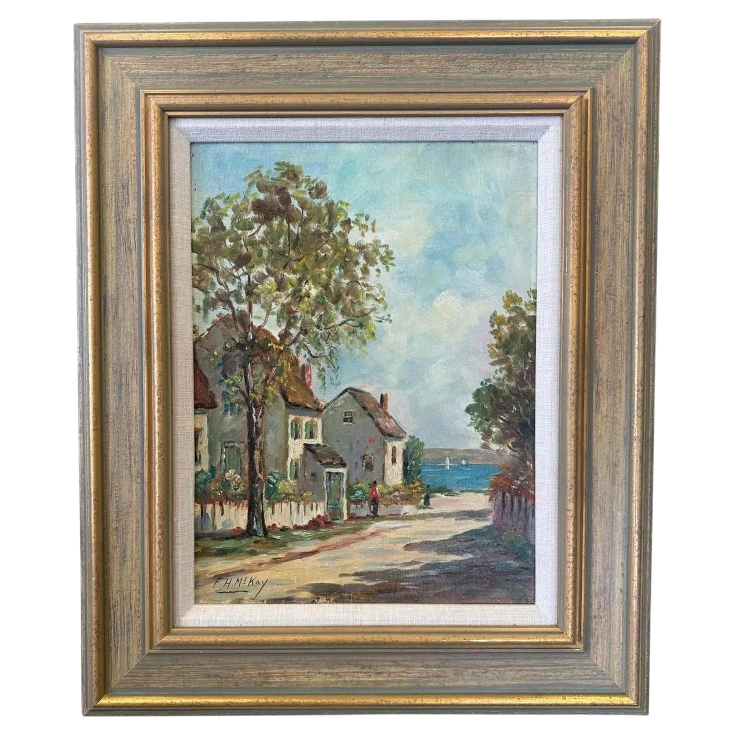 Francis H. McKay 1880 - 1969 Original Oil Seascape, Framed For Sale