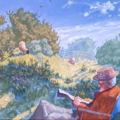 British, 20th Century painting 'A Welsh Idyll' by Francis Hewlett RWA