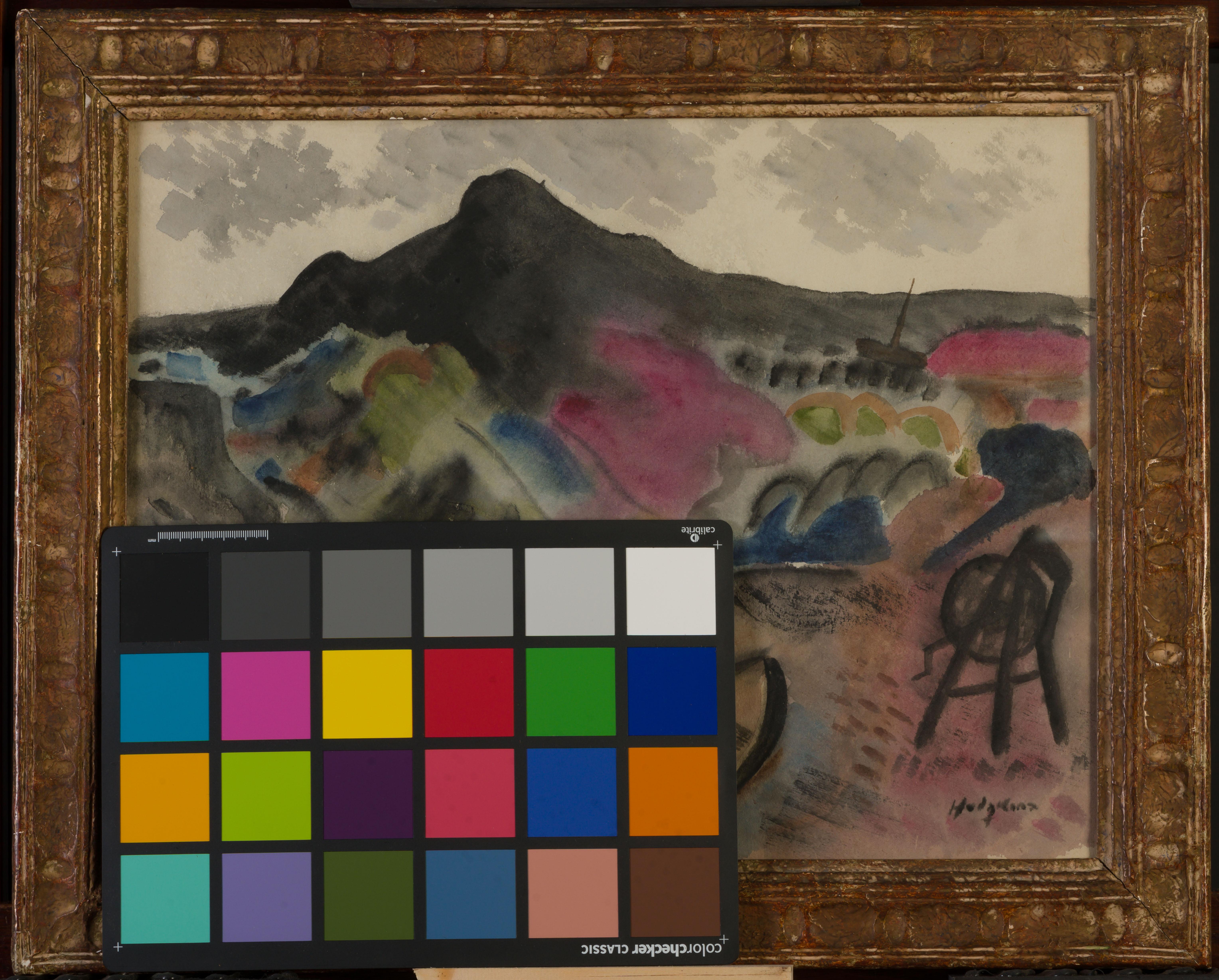 Hafen mit bergigem  Landschaft im Angebot 12